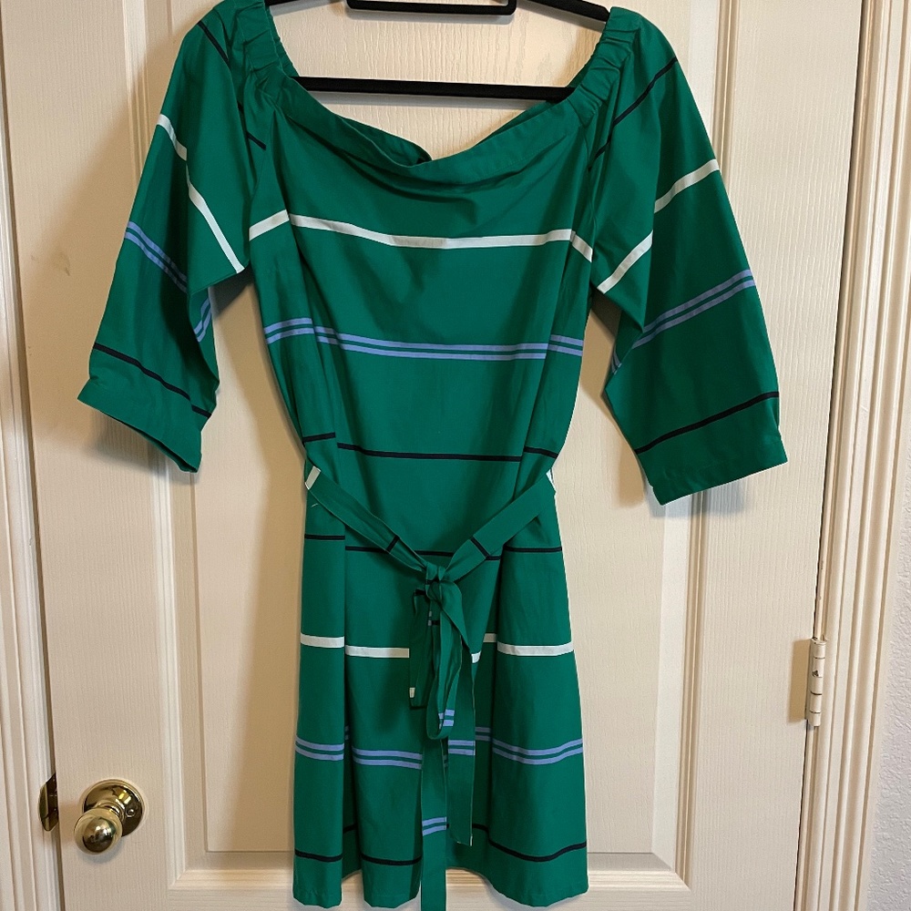 Ann Taylor Off Shoulder Poplin Dress
